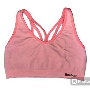 Reebok pink sports bra size medium